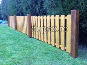Gard din lemn cu stalpi GL.01 Dupex Sebes