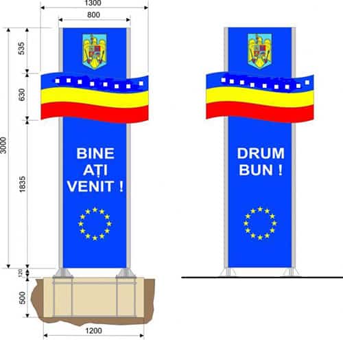 Totem intrare iesire localitate TO.02 Dupex